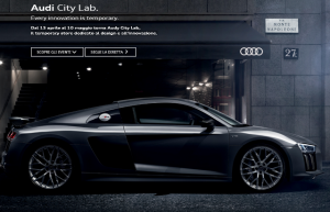 Home page del sito web Audi City Lab.