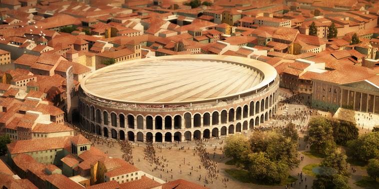 Progetto tedesco per coprire l’Arena di Verona