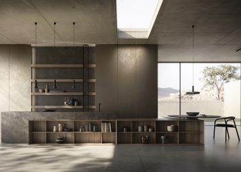 La cucina diventa living: Skill Gres Blade di Modulnova