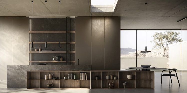 La cucina diventa living: Skill Gres Blade di Modulnova