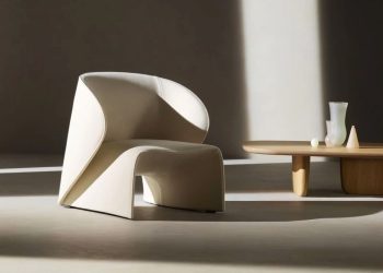 B&B Italia lancia Narinari, la poltrona che sembra un origami